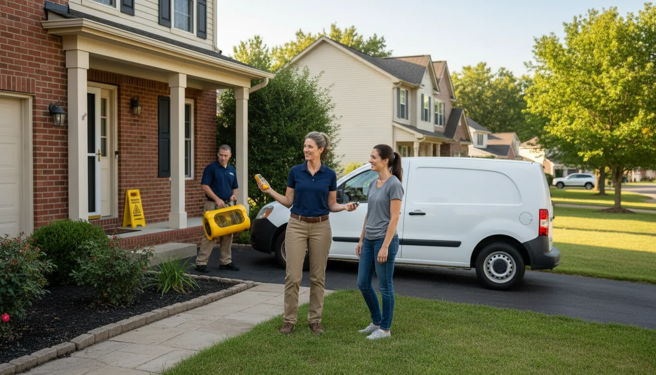 Residential water damage restoration in Morton, IL